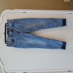 Lucky Brand Skinny Jeans, frayed hem, size 10